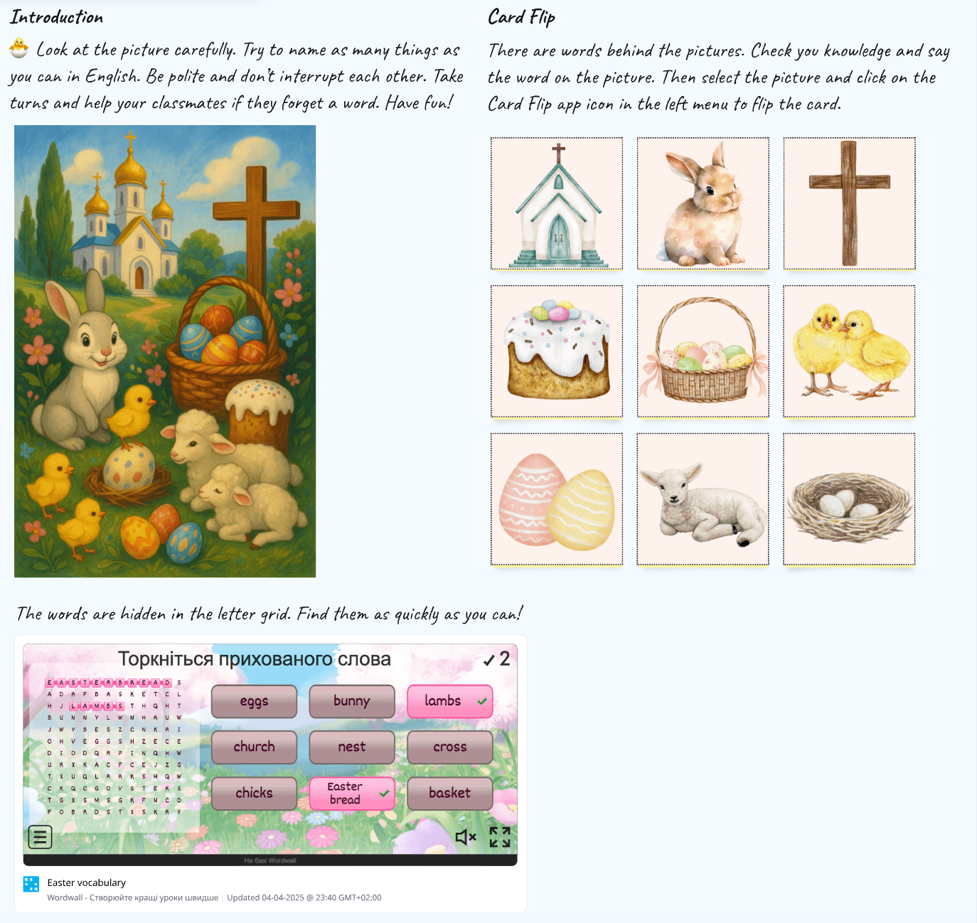 Easter lesson A2/A2+ preview 3