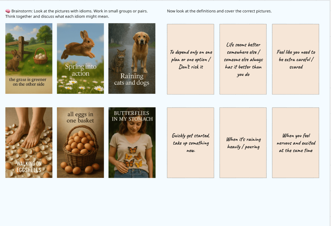 Easter English lesson B1/B2 preview 2