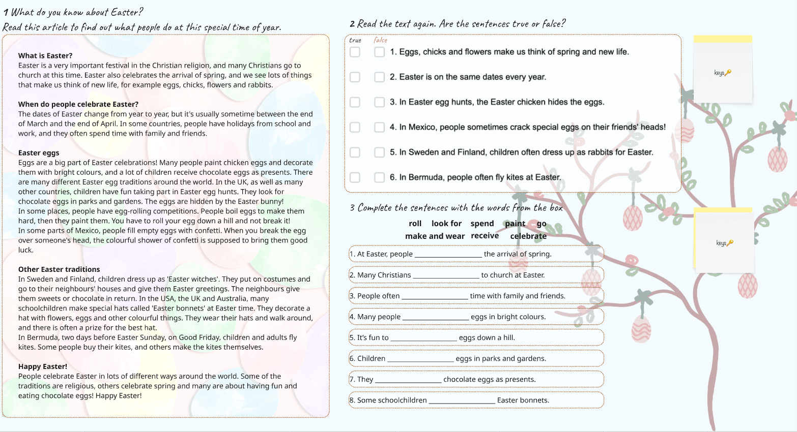 Easter English lesson A2/A2+ preview 5